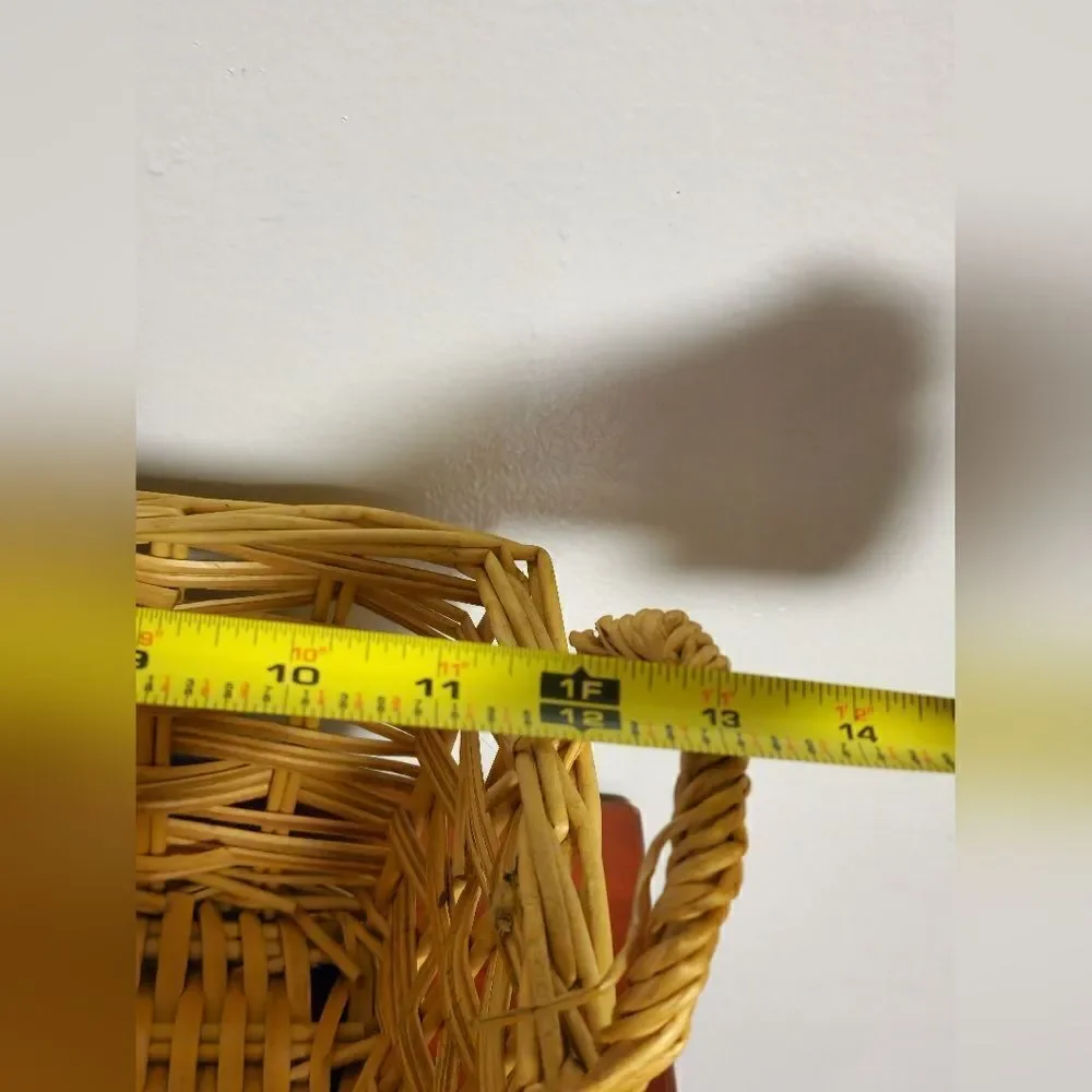 Vintage wicker basket with handles